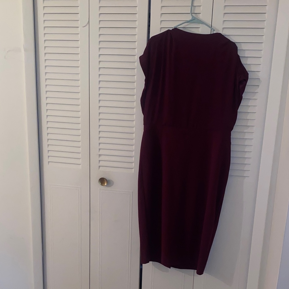 Express Deep Burgundy Midi Dress